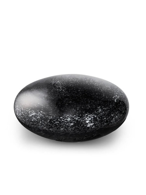 U46pblm m pebble round black white melange medium 380 ml 15cm